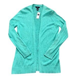 NWT GAP Women's Teal Long-Sleeve Lightweight Open Cardigan Sweater - Size M
